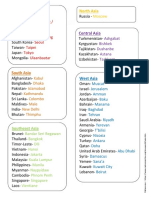 Asian Countries and Capitals