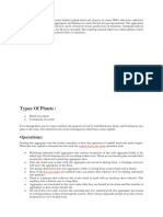 Types of Plants:: Operations