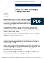 Victoria para Maduro en ONU Al Conseguir Un Puesto en Consejo DD - HH., 17-10-19