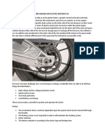 Mechanism For Electric Motorcycle