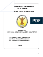 Universidad Salesiana de Bolivia: Ciencias de La Educación