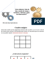 Lista de Cotejo y Escala de Rango y Numérico