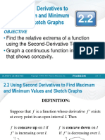 Using Second Derivatives To Find Maximum and Minimum Values and Sketch Graphs