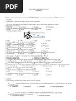 2nd Periodical Test Mapeh 6 With Tos and Key Answer