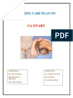 Nursing Care Plan On: Ca Ovary