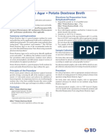 Potato Dextrose Agar - Potato Dextrose Broth: Intended Use Directions For Preparation From Dehydrated Product