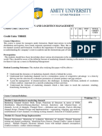 Course Title: Distribution and Logistics Management Course Code: TRAN701