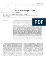 Diet and Exercise For Weight Loss: A Review of Current Issues