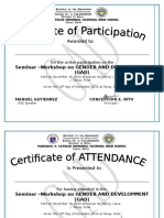 Certificate of Participation