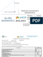 Planificacion Matematica 4to