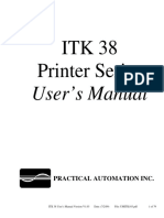 ITK 38 Printer Series: User's Manual