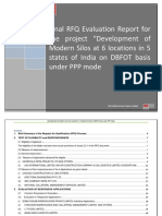 RFQ - Development of Modern Silos at 6 Locations in 5 States of India On DBFOT Basis Under PPP Mode