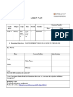 Lesson Plan: Grade 9 Biology Past Paper Revisio N. 23-9-19 To 27-9 - 19 5 Shamshad 7