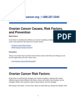 Ovarian Cancer Causes, Risk Factors, and Prevention