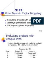 Other Topics in Capital Budgeting