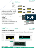 Anritsu USB Peak Power Sensor MA244xxA Quick Fact Sheet 11410-01143A