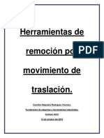 Herramientas de Remocion Por Movimiento de Traslacion