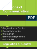 Functions of Communication