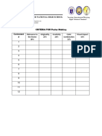 Criteria For Sci Camp Activity