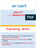 Can /can't: Ability Permission