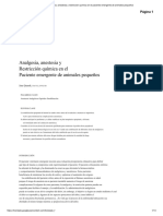 Analgesia, Anestesia y Restricción Química en El Paciente Emergente de Animales Pequeños 2.0