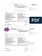 Human Resource Service Request Slip