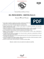 Prova Escrita - Objetiva (Parte I) : S PM 2. C