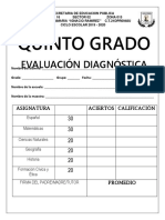 Examen Diagnostico - Quinto Grado