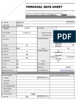 Personal Data Sheet