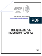 Catalogo de Armas para Fines Cinegéticos Y Deportivos. Catalogo de Armas para Fines Cinegéticos Y Deportivos. Fines Cinegéticos Y Deportivos