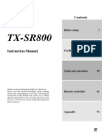 TX-sr800 Manual 