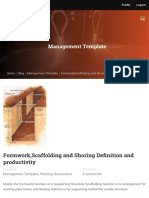 Formwork, Scaffolding and Shoring Definition and Productivity