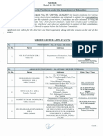 Web Notice Faculty Interview Education 2019