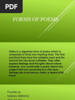 Forms of Poems