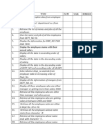 S.No. Topic Date Sign. Remark 1. 2. 3. 4. 5. 6. Display The Employees Name With Their Annual Salary. 7. 8. 9. 10