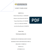 Actividad 5 - El Análisis Curricular. Fecha de Entrega Trabajo FINAL