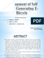 Self Power Generating e Bicycle