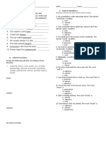 Grade 9-Quiz On Adverb