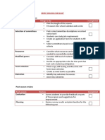 Sepep Checklist