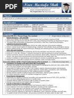 Engr Syed Noor Mustafa Shah CV