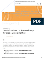 Oracle 12C Preinstall Steps