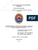 Determinación de La Concentración de Arsénico (As) Total en Las Aguas Subterráneas de Pozos Tubulares en El Distrito de Juliaca y Medidas de Mitigación