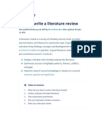 How To Write A Literature Review