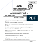 Engineering Academy: Mechanical Engineering Ese Conventional Test - 5