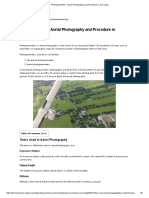 Photogrammetry - Aerial Photography and Procedure in Surveying