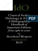 Classical Arabic Philology&Poetry, A Bibliographical Handbook of Important Editions 1960-2000 (HdO, 1.63) - Weipert 2002