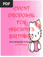 Event Proposal Sample EVS NC III