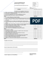 Rating Scale For Principles