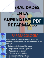 Generalidades en La Administración de Fármacos