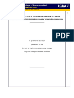 The Phenomenological Study On Lived Experiences of Male Homosexual and Their Coping Mechanism Toward Discrimination